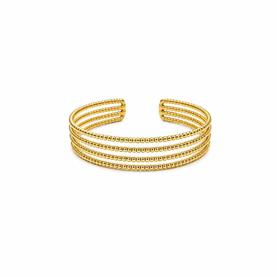 💎 Bracelet Multi-Rangs Sable Doré