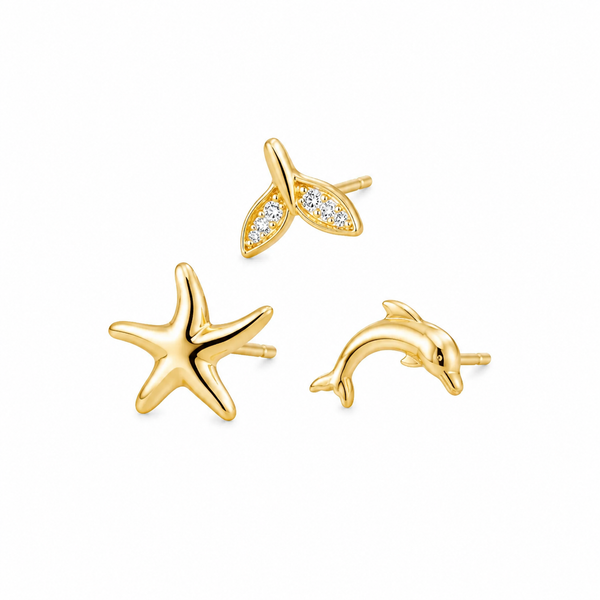 💎 Piercing d’oreille Trio Riviera Océan
