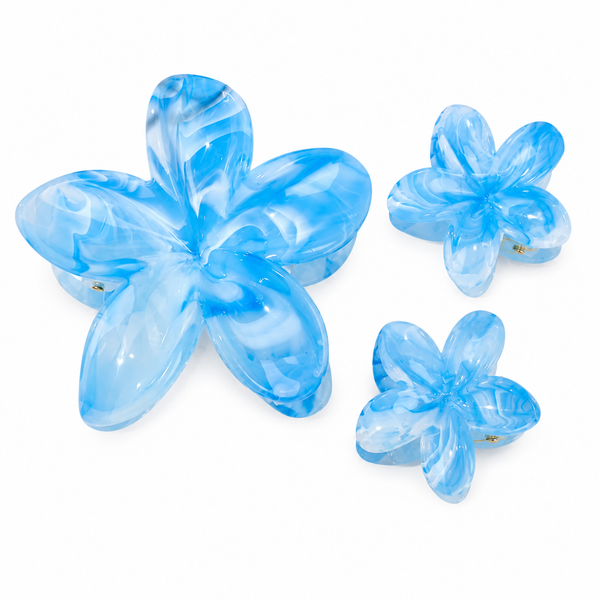 💎 Pince Fleurs Blue Lagoon Lot de 3