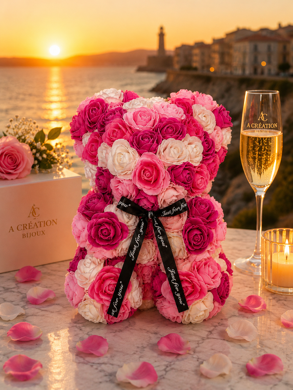 🎁 Ourson Éclat de Roses