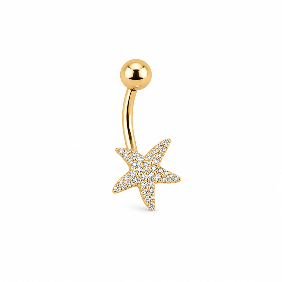 💎 Piercing Nombril Étoile de Sable