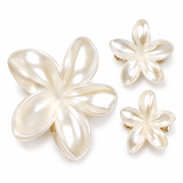 💎 Pince Fleurs Pearl Glow Lot de 3