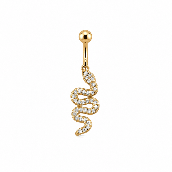 💎 Piercing Nombril Naïa Serpent Éclat