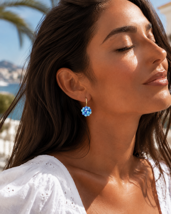 💎 Boucles d’oreilles Bleu des Maldives