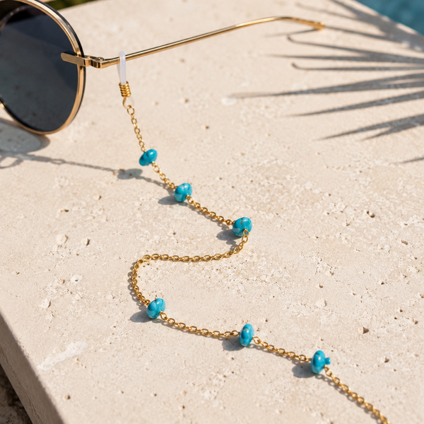 💎 Chaîne de Lunette Lagon Azur