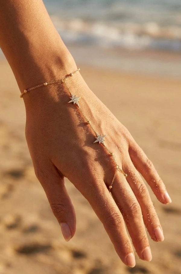 💎 Chaîne de Main Étoile d’Azur